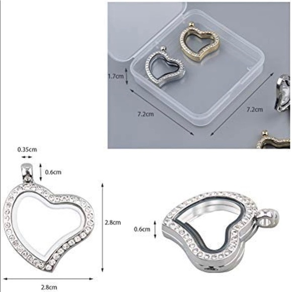 Floating Locket w/silver chain & Selenite Palm/Worry stone! - Picture 7 of 16